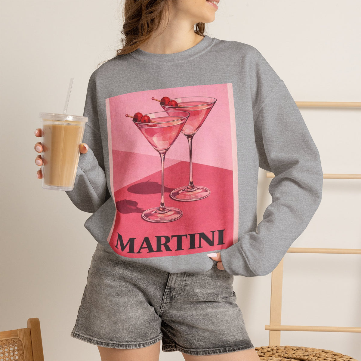 Leopard Cocktail Crewneck Sweatshirt