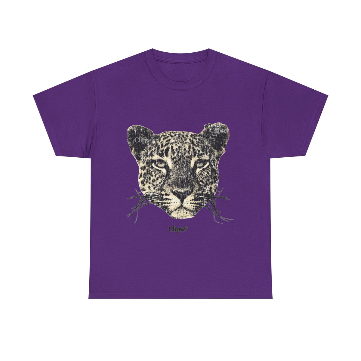 Leopard Face Graphic Tee — Vintage Animal Print T-Shirt