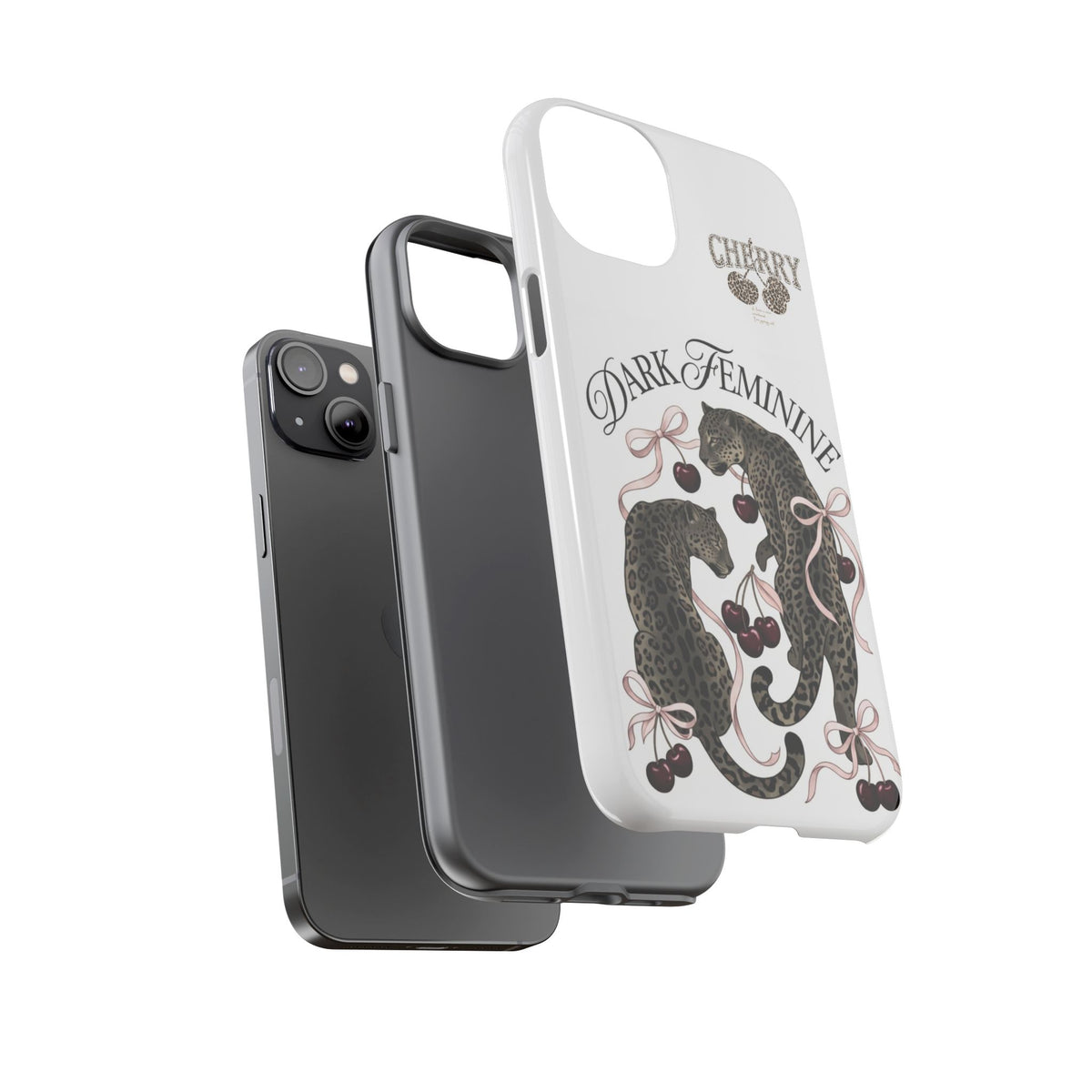 Dark Feminine Cherry Leopard Phone Case