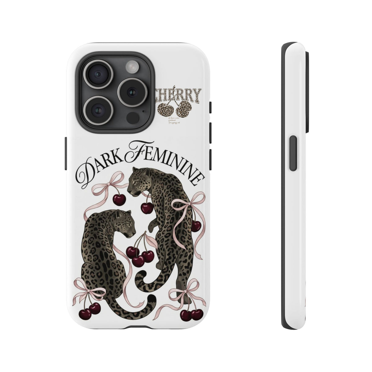 Dark Feminine Cherry Leopard Phone Case