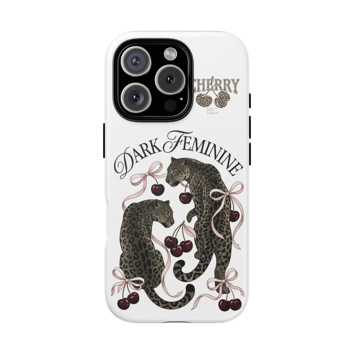 Dark Feminine Cherry Leopard Phone Case