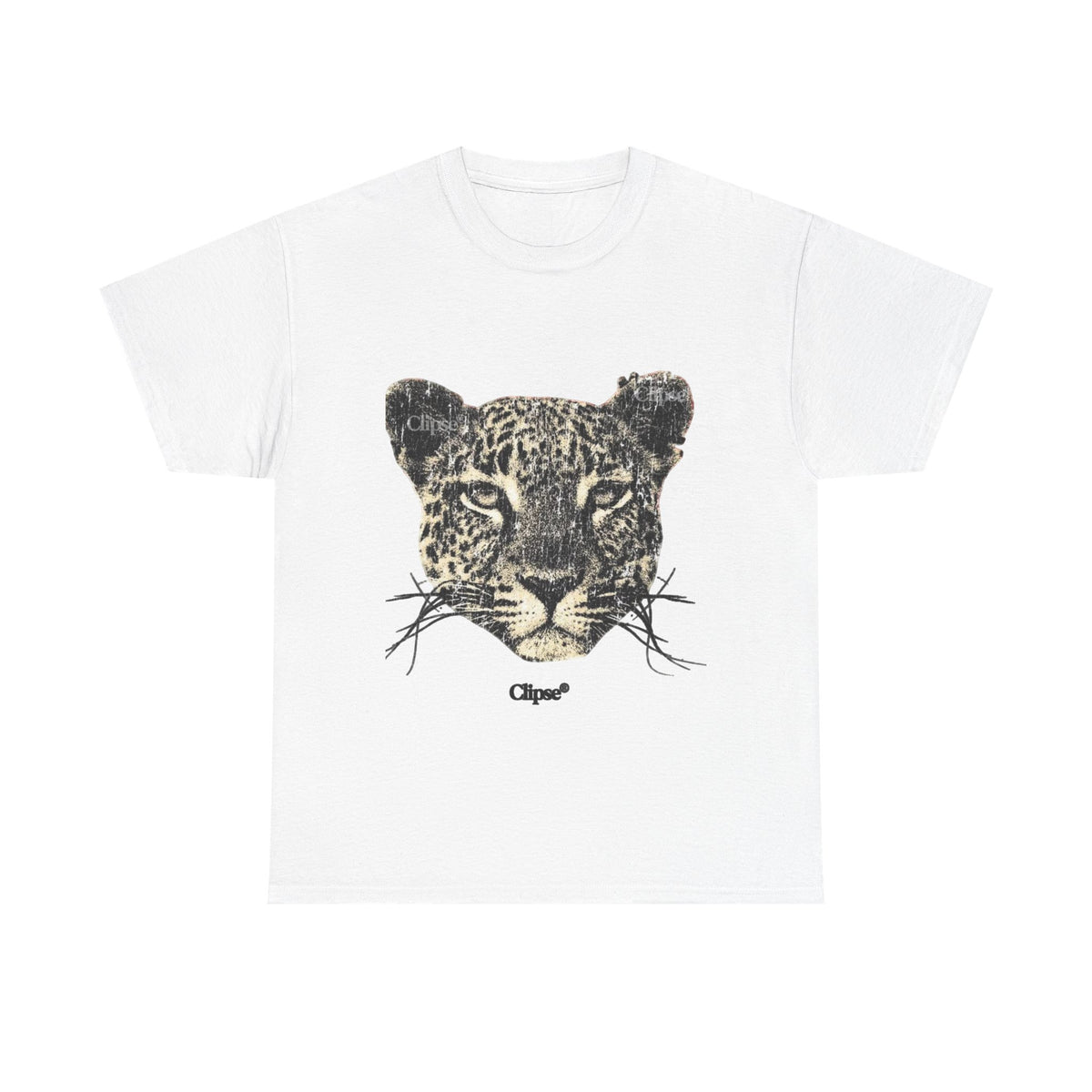 Leopard Face Graphic Tee — Vintage Animal Print T-Shirt