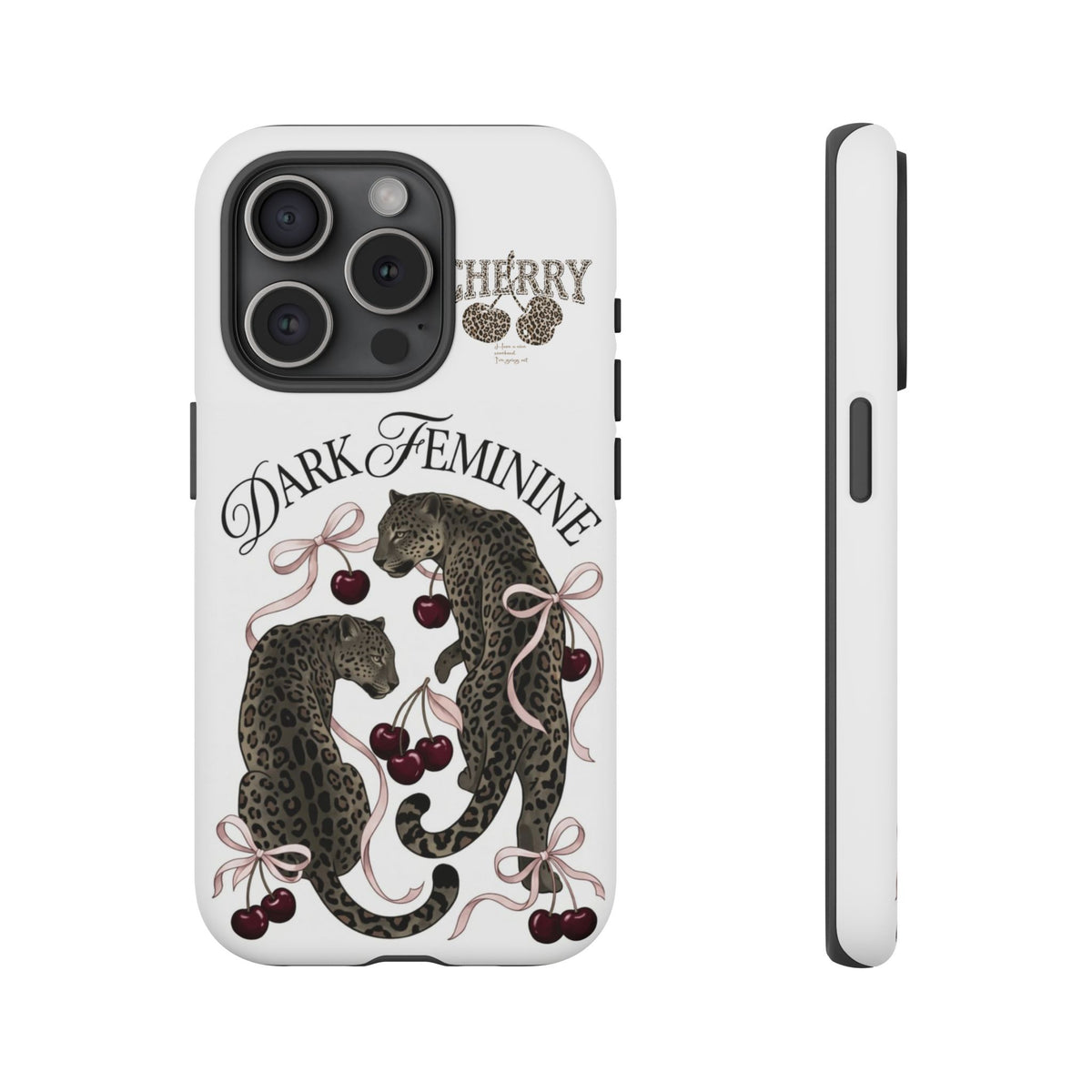 Dark Feminine Cherry Leopard Phone Case