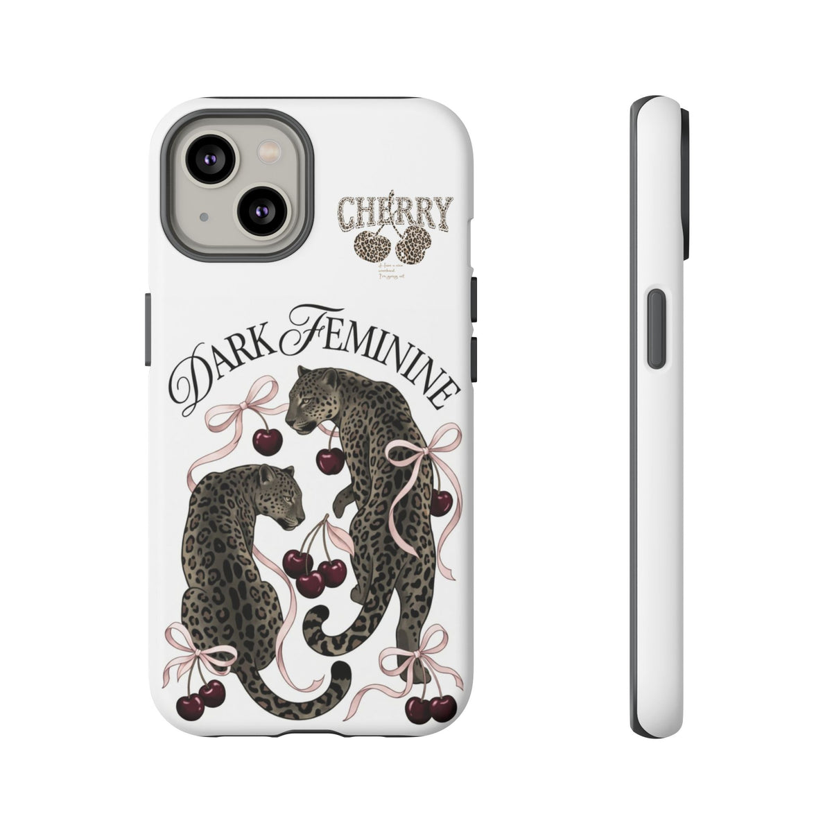Dark Feminine Cherry Leopard Phone Case