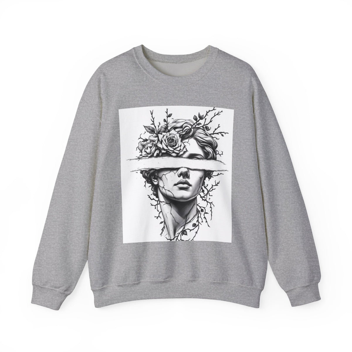 Bohemian Moon Goddess Sweatshirt — Floral Butterfly Back-View Graphic