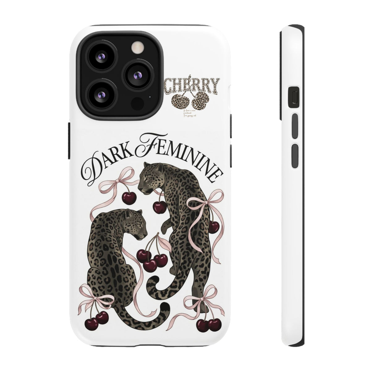 Dark Feminine Cherry Leopard Phone Case