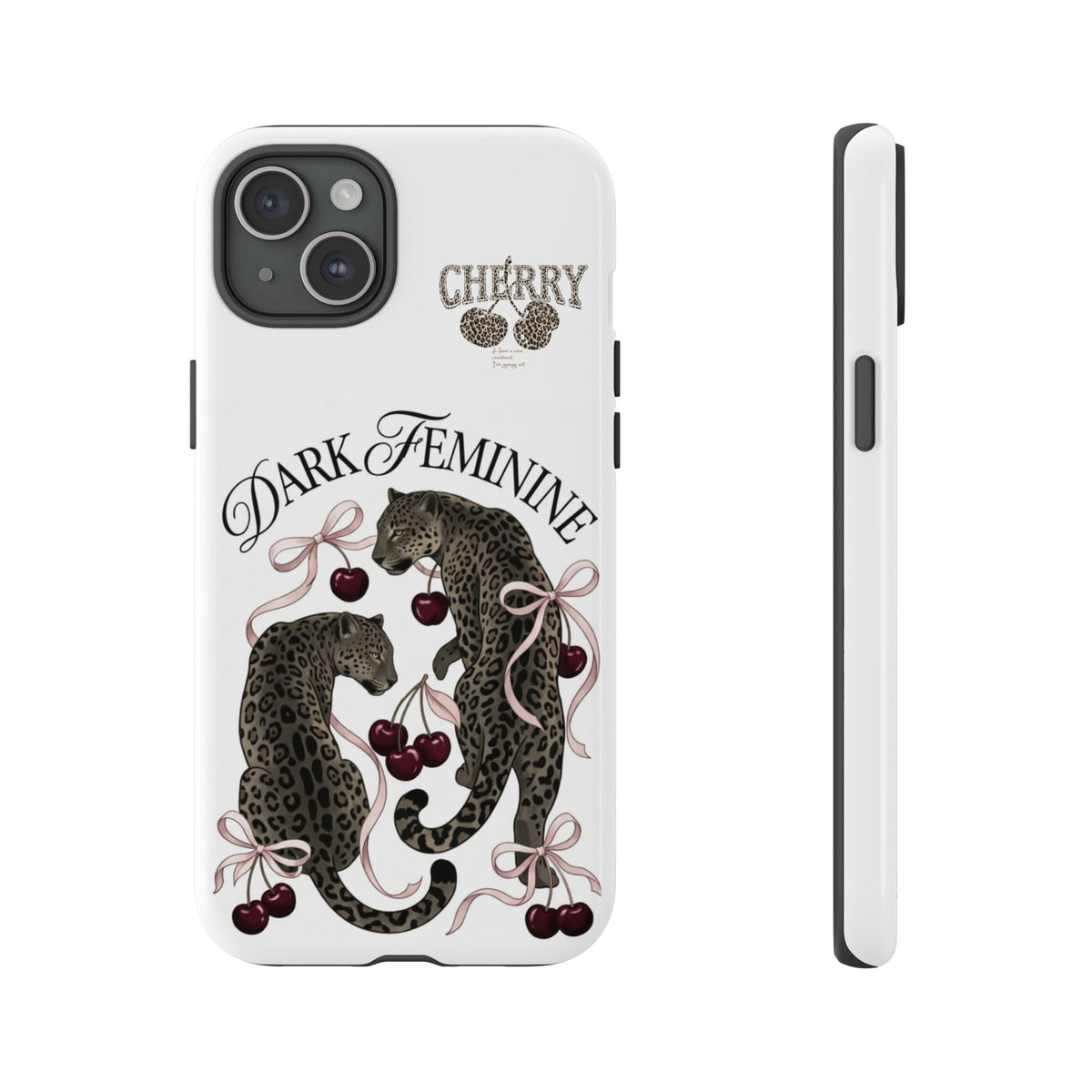 Dark Feminine Cherry Leopard Phone Case