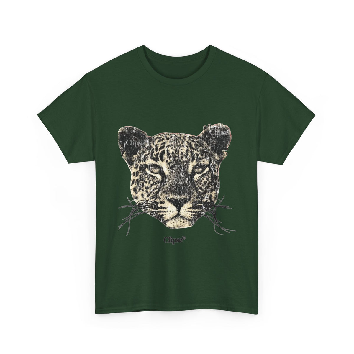 Leopard Face Graphic Tee — Vintage Animal Print T-Shirt