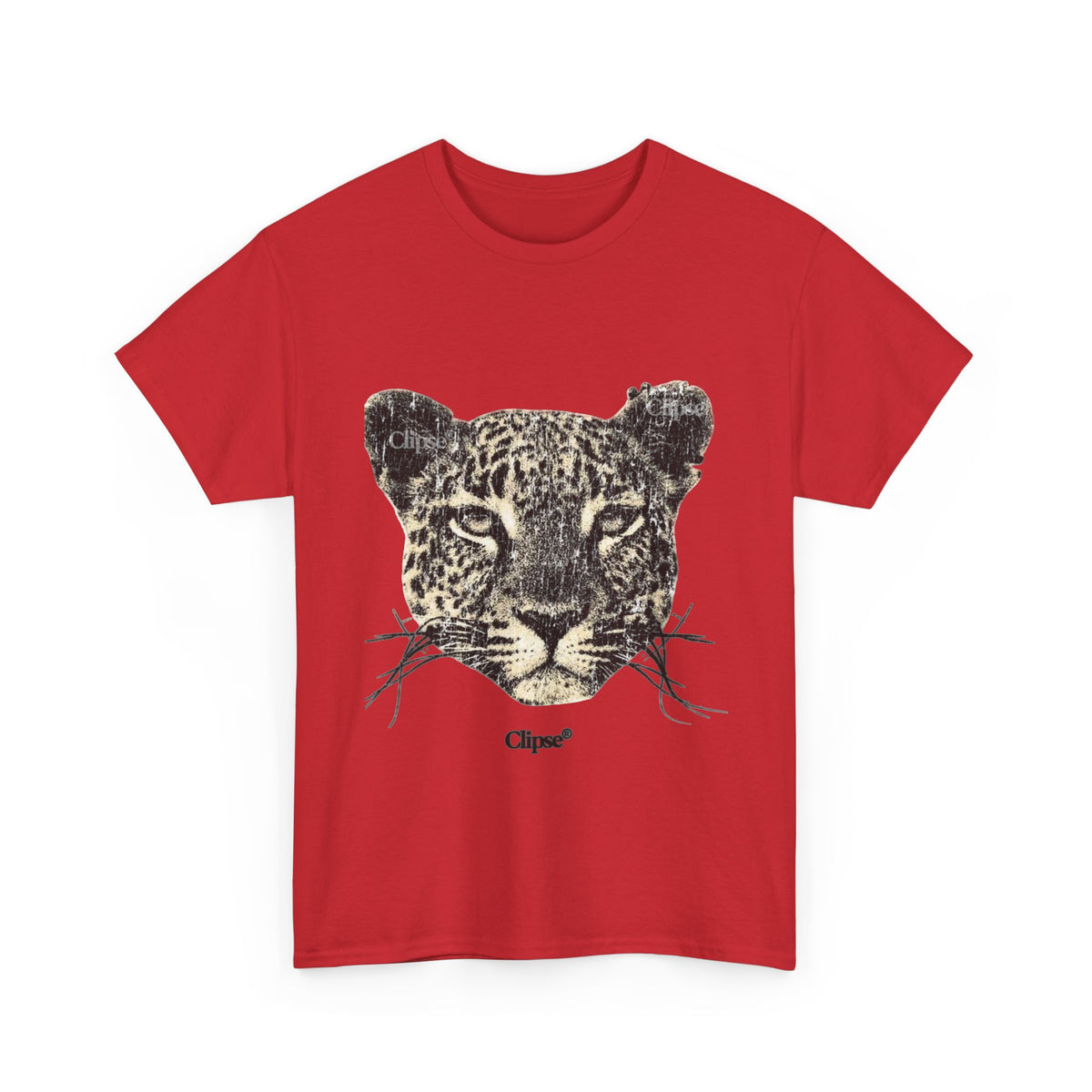Leopard Face Graphic Tee — Vintage Animal Print T-Shirt