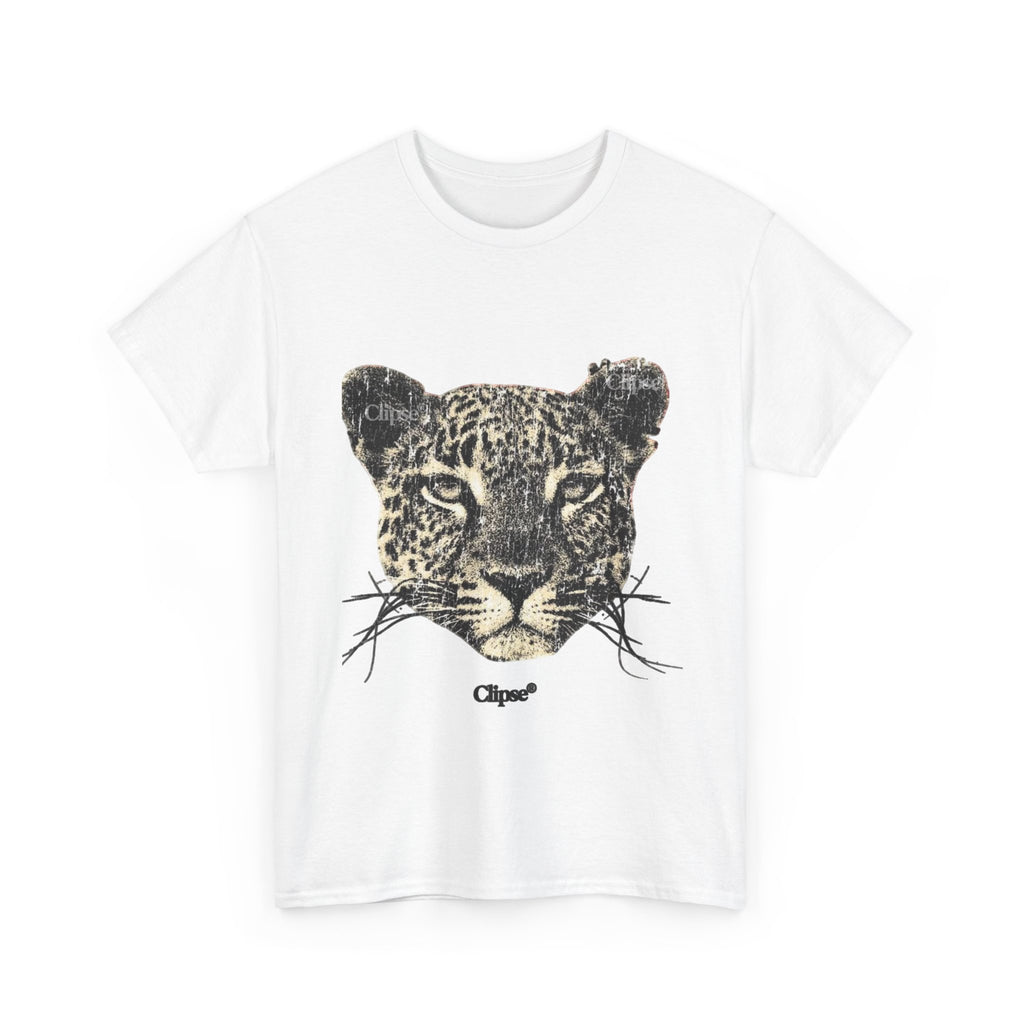 Leopard Face Graphic Tee — Vintage Animal Print T-Shirt