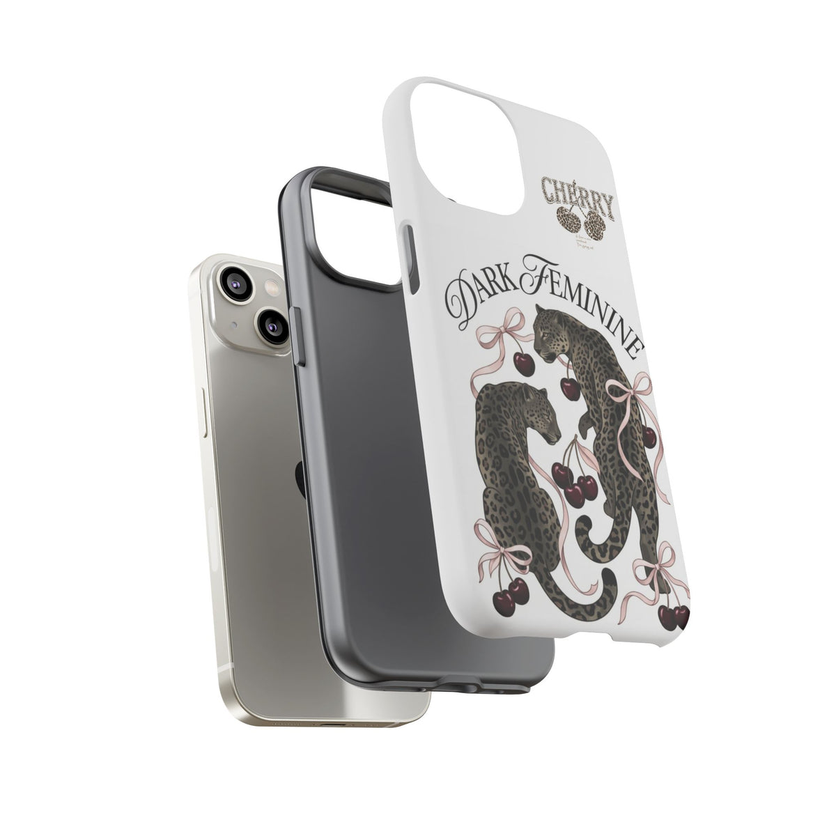 Dark Feminine Cherry Leopard Phone Case