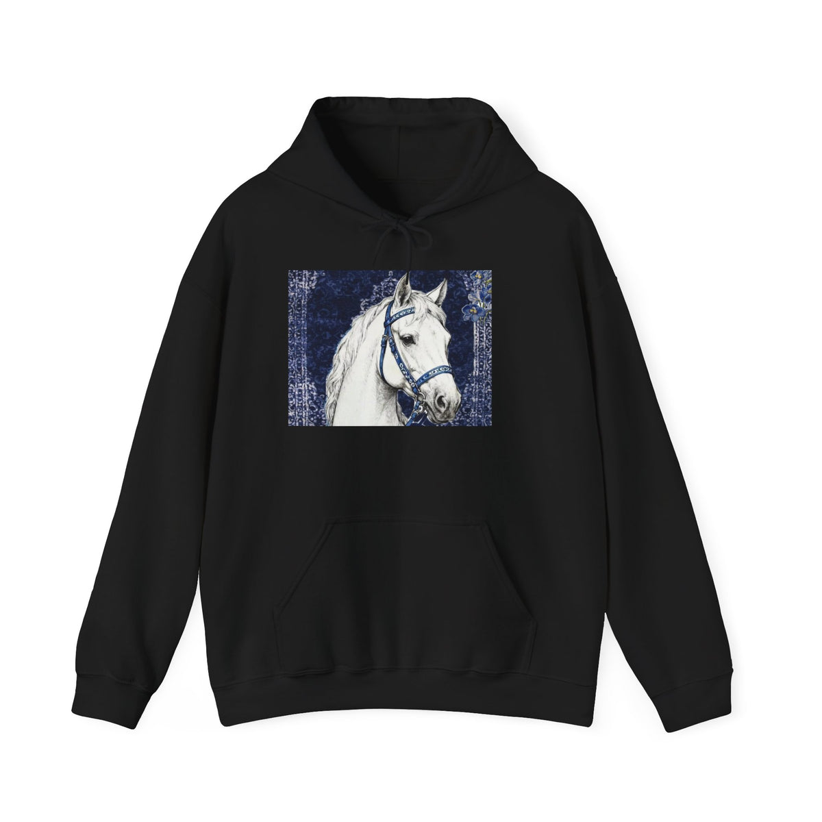 Hoodie - Retro Floral 'Love Grows Here' Graphic Hooded Sweatshirt