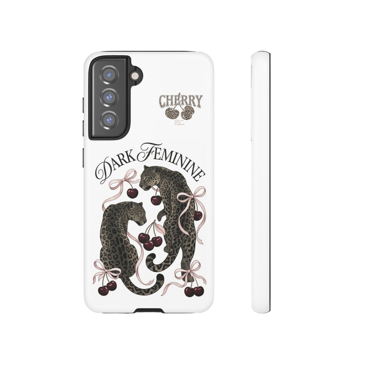 Dark Feminine Cherry Leopard Phone Case