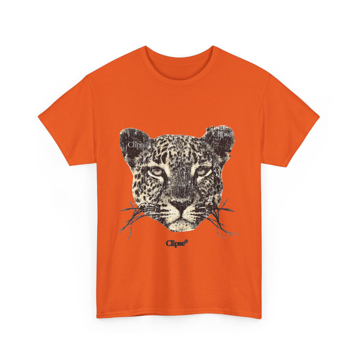 Leopard Face Graphic Tee — Vintage Animal Print T-Shirt