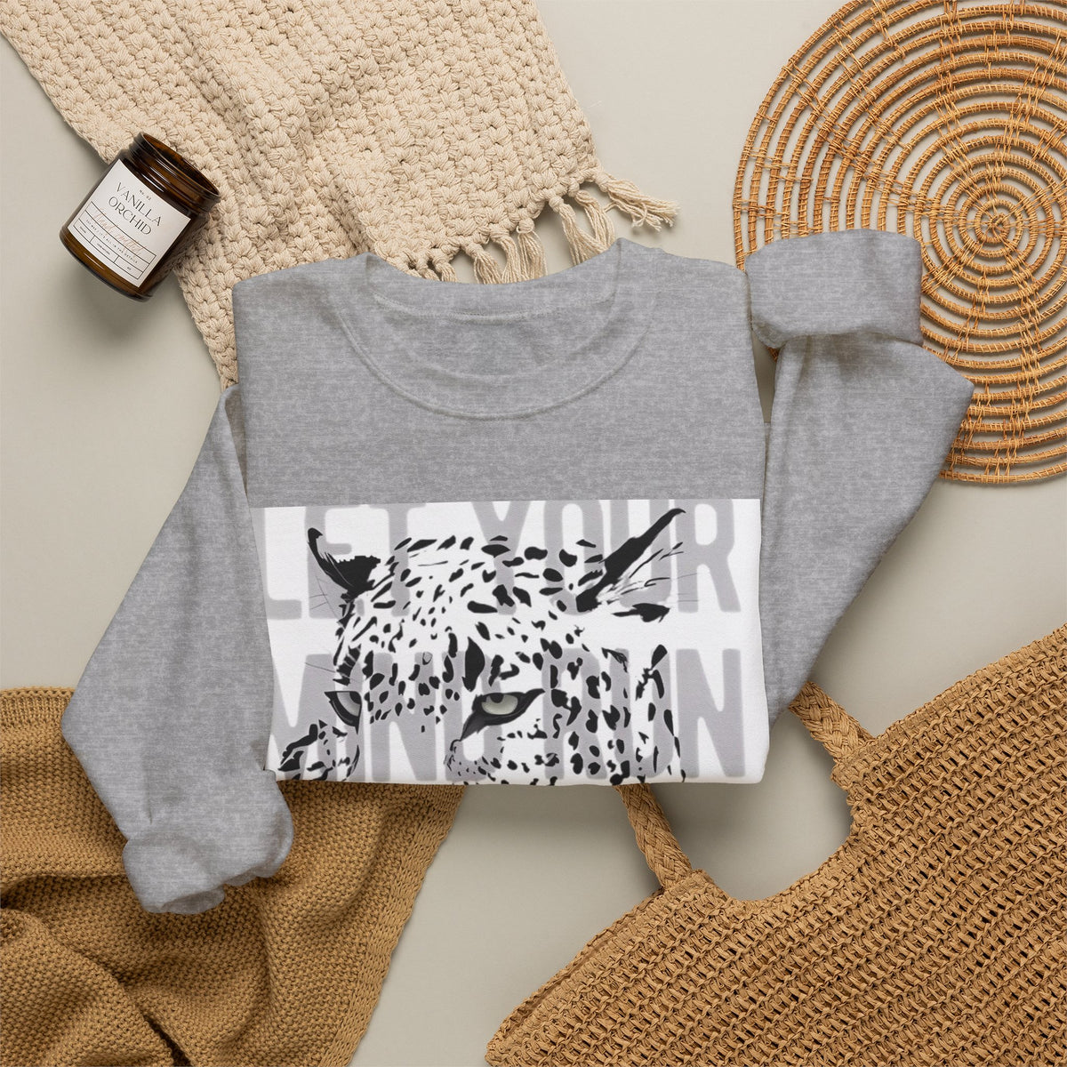 Crewneck Sweatshirt - 'Love Needs Farming' Floral Graphic