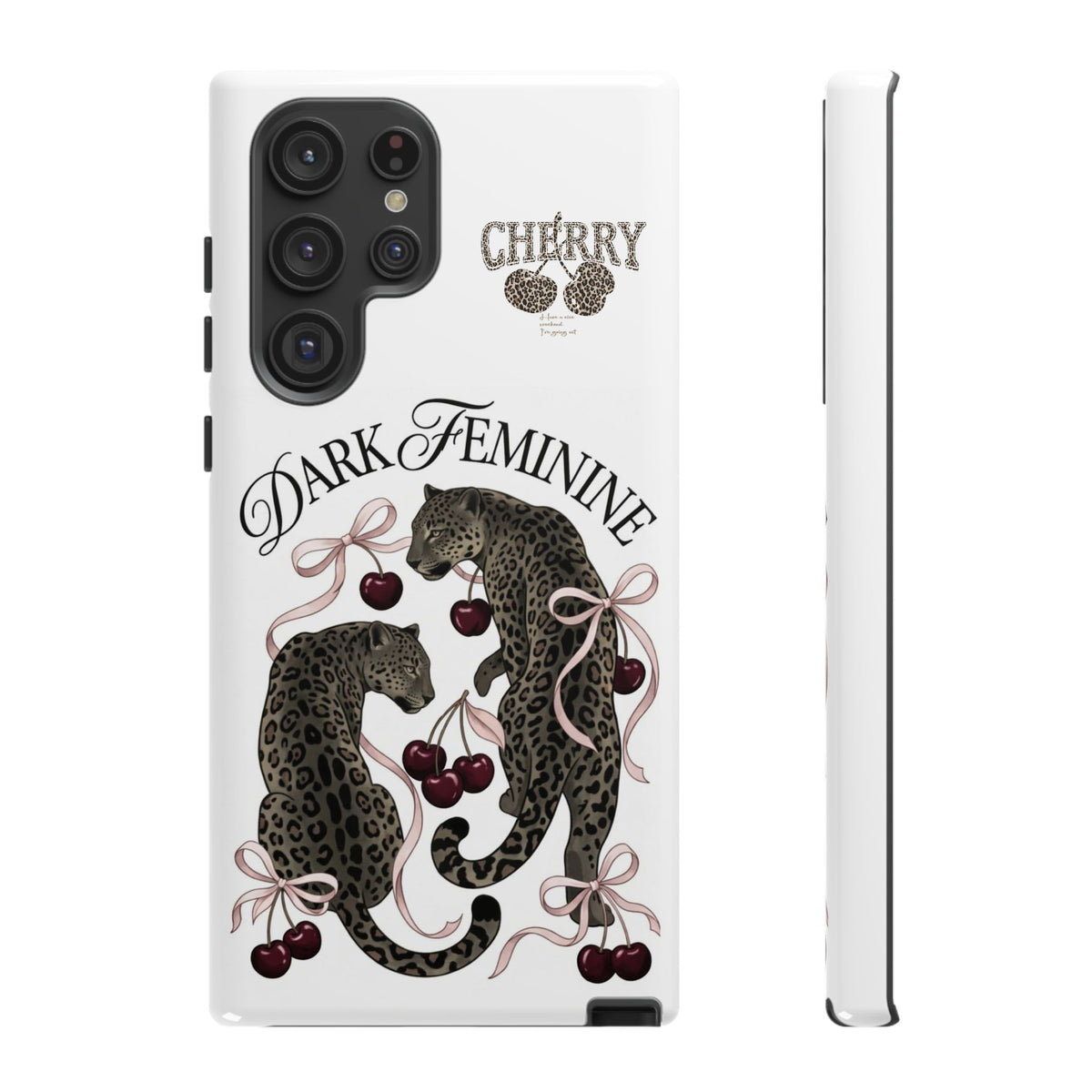 Dark Feminine Cherry Leopard Phone Case