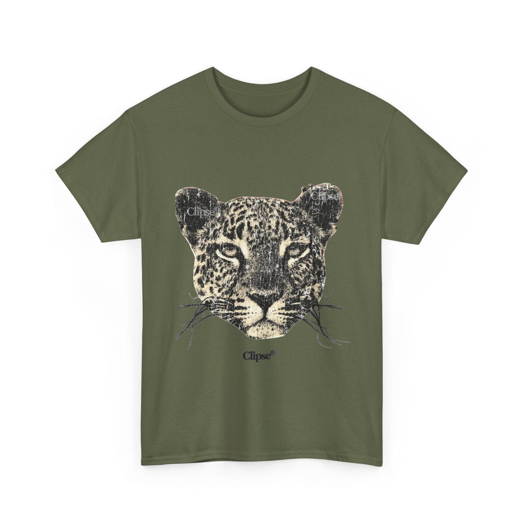 Leopard Face Graphic Tee — Vintage Animal Print T-Shirt