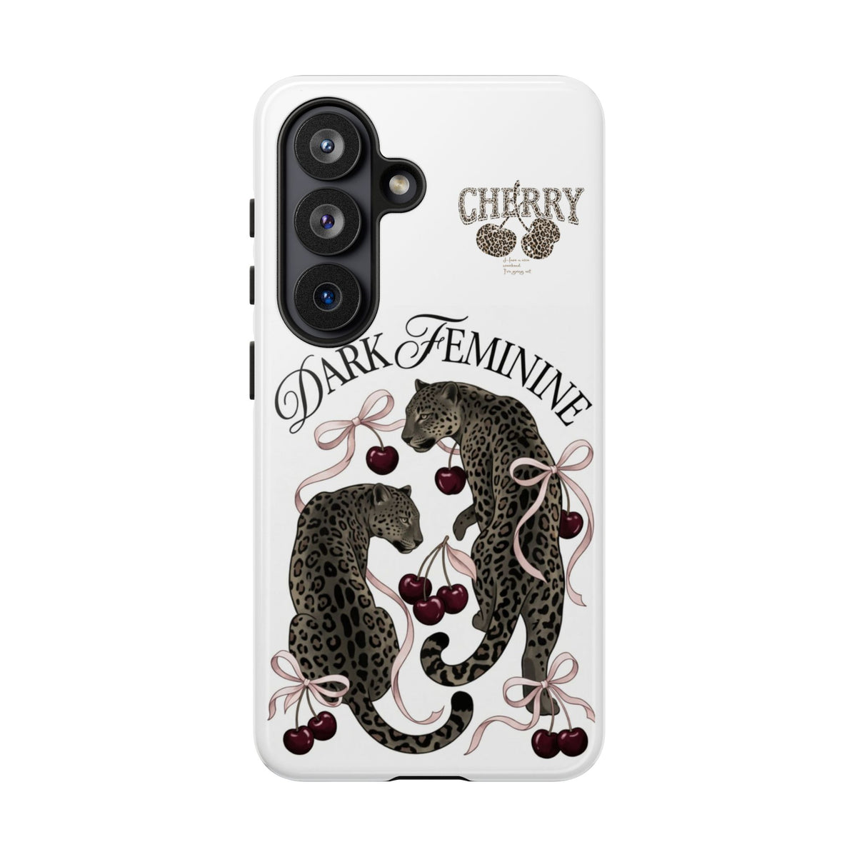 Dark Feminine Cherry Leopard Phone Case