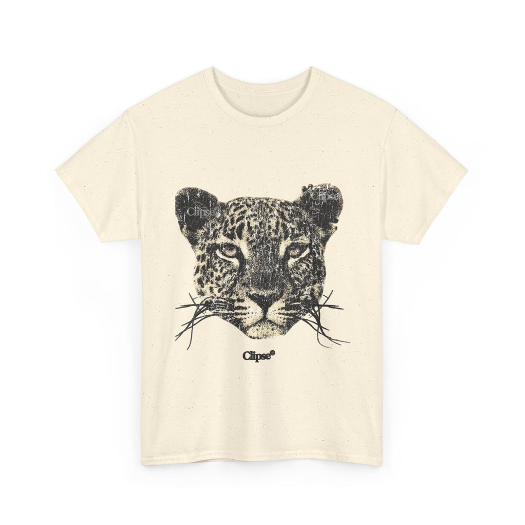 Leopard Face Graphic Tee — Vintage Animal Print T-Shirt
