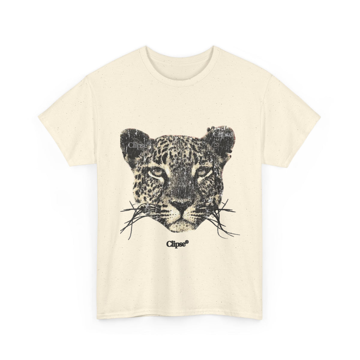 Leopard Face Graphic Tee — Vintage Animal Print T-Shirt
