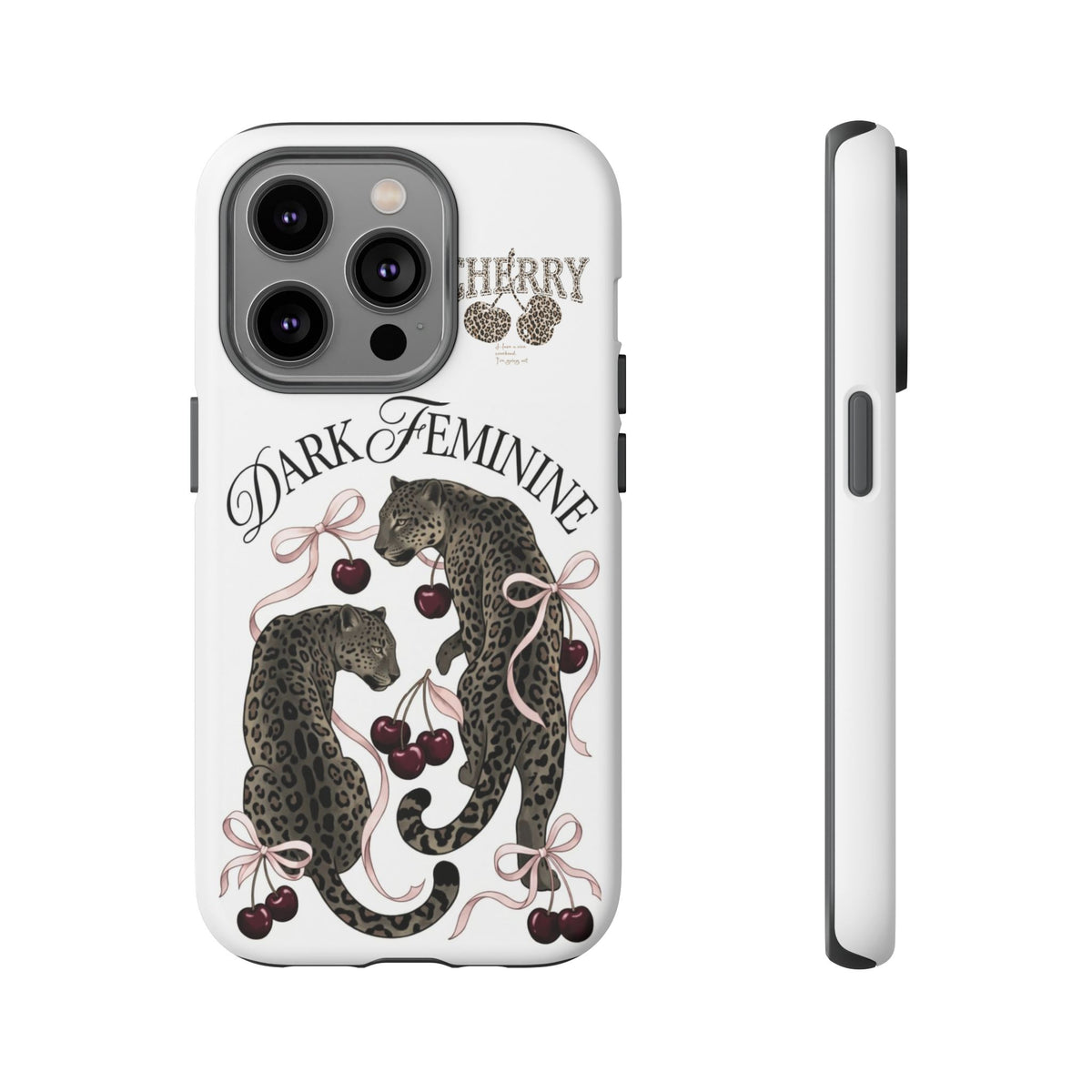 Dark Feminine Cherry Leopard Phone Case