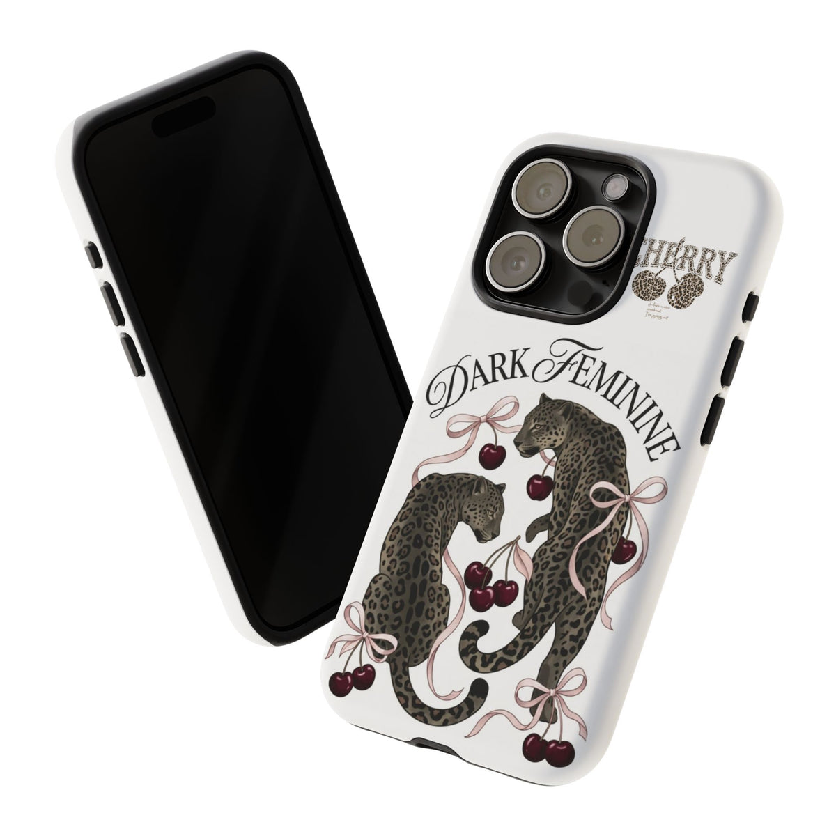 Dark Feminine Cherry Leopard Phone Case