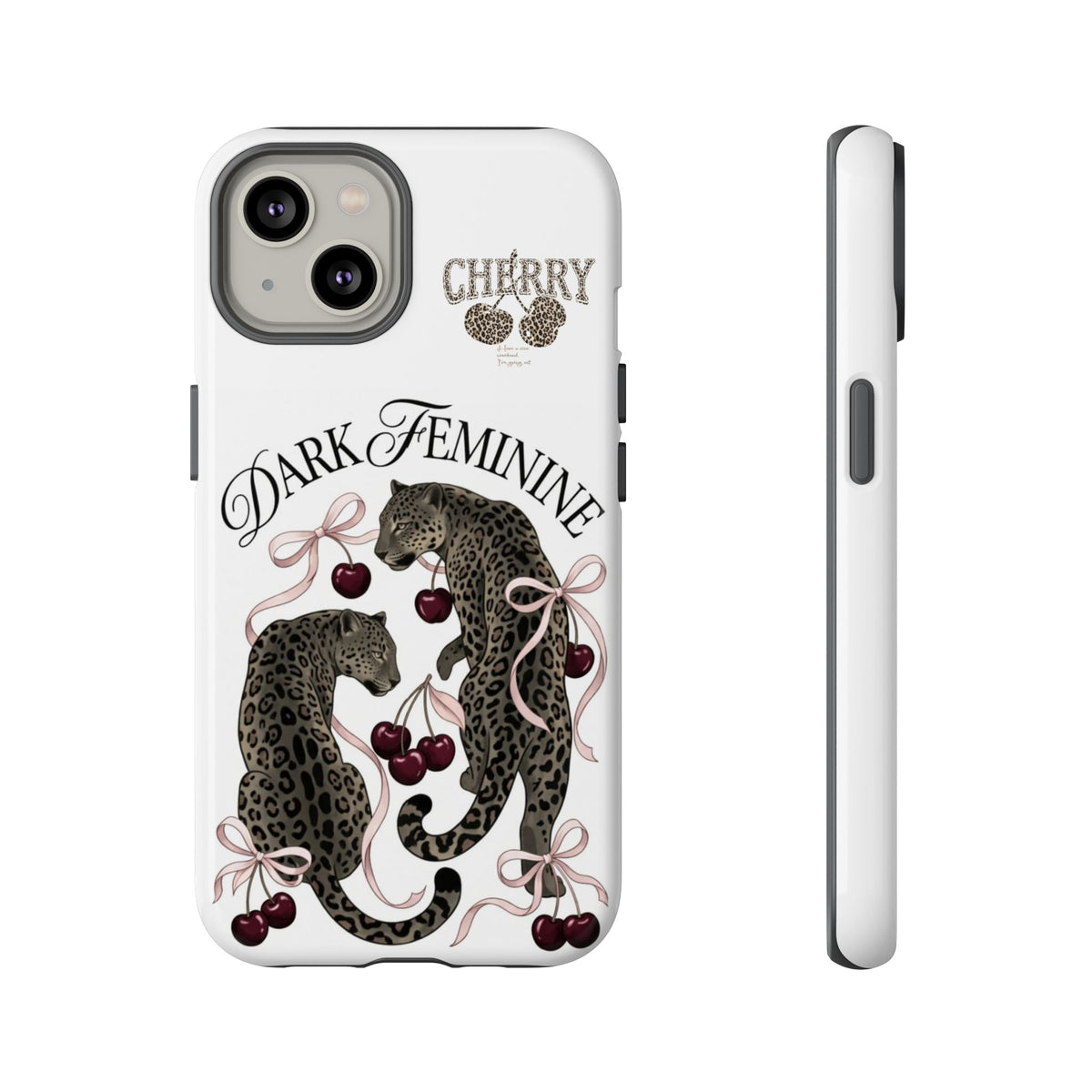Dark Feminine Cherry Leopard Phone Case
