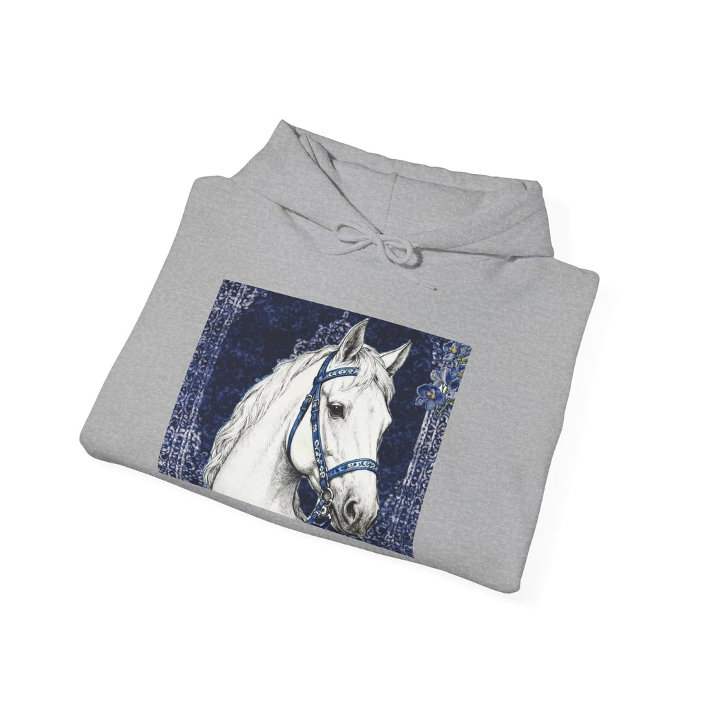 Hoodie - Retro Floral 'Love Grows Here' Graphic Hooded Sweatshirt
