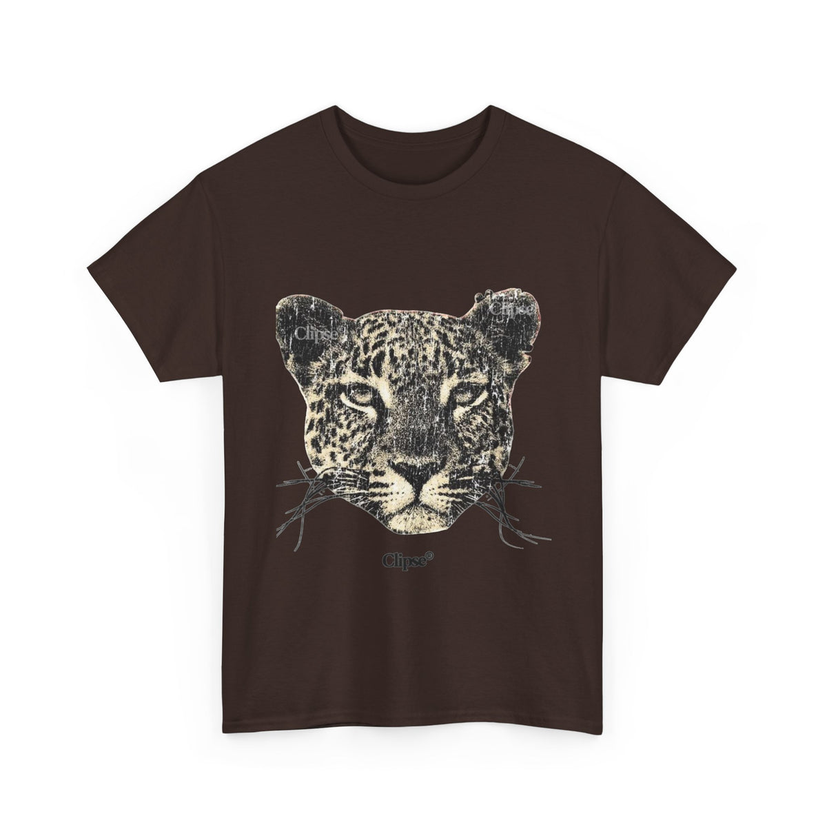 Leopard Face Graphic Tee — Vintage Animal Print T-Shirt