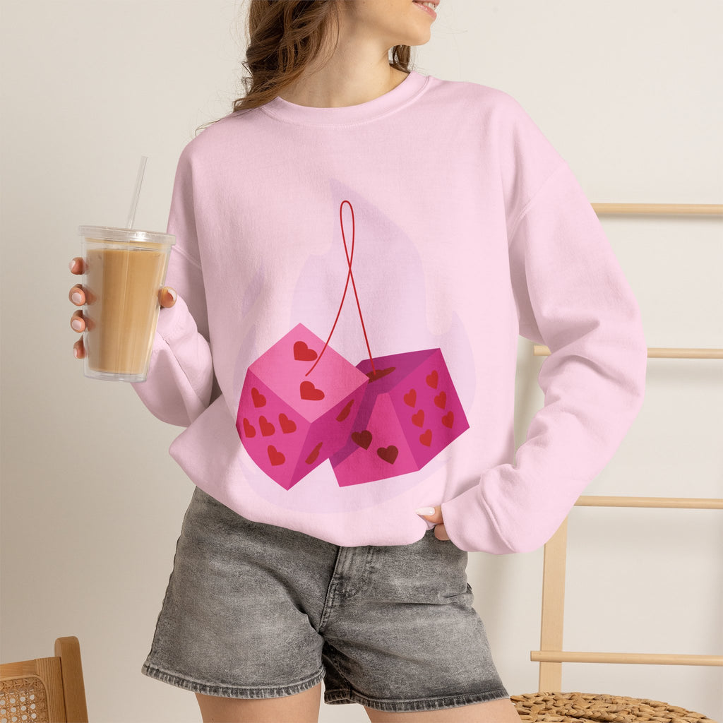Moonlit Roses Crewneck Sweatshirt — Mystic Night Cat Floral Design