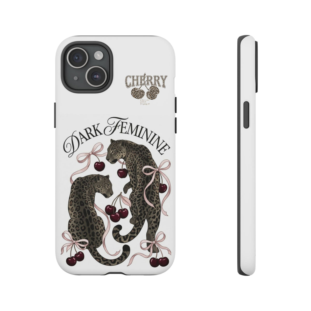 Dark Feminine Cherry Leopard Phone Case