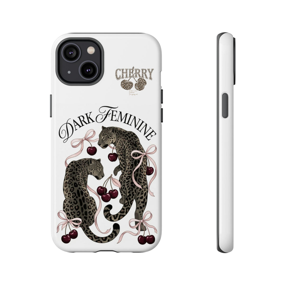 Dark Feminine Cherry Leopard Phone Case