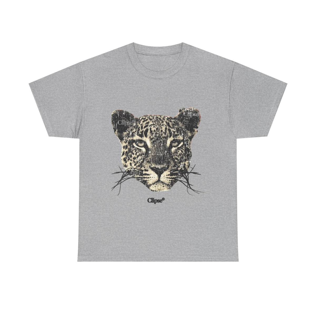 Leopard Face Graphic Tee — Vintage Animal Print T-Shirt