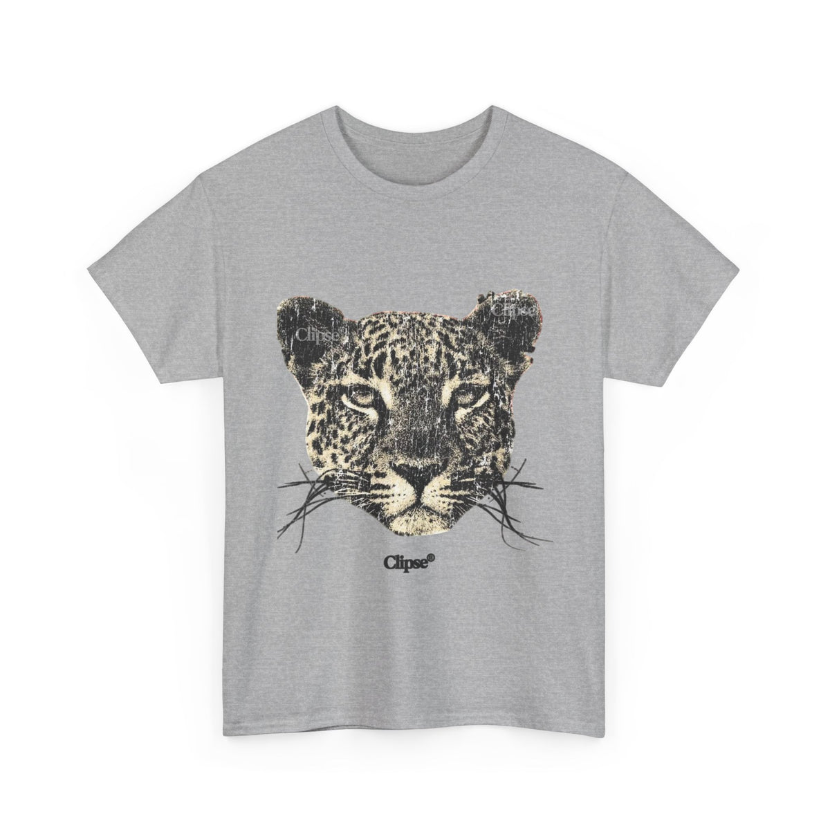 Leopard Face Graphic Tee — Vintage Animal Print T-Shirt