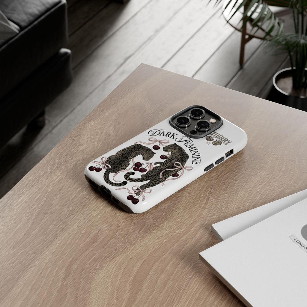 Dark Feminine Cherry Leopard Phone Case