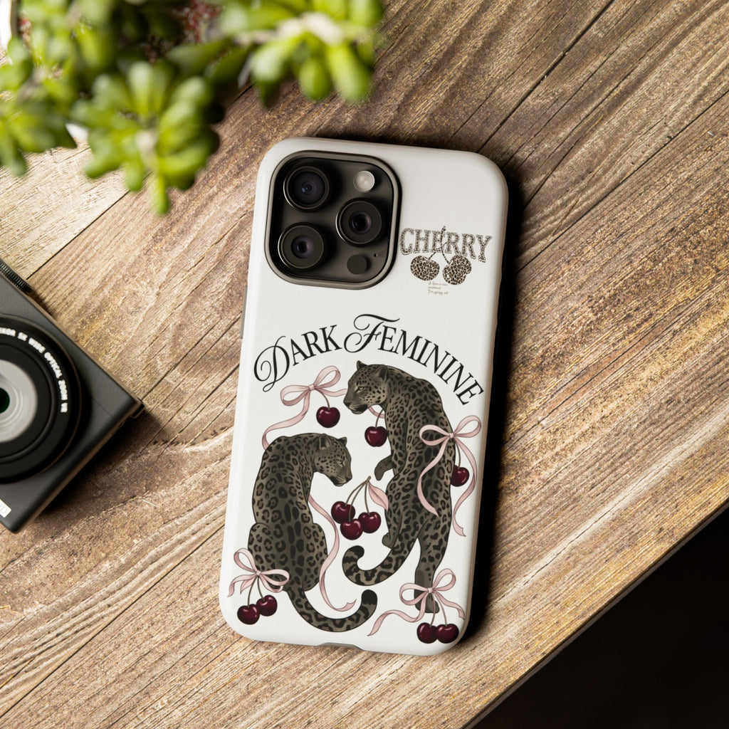 Dark Feminine Cherry Leopard Phone Case