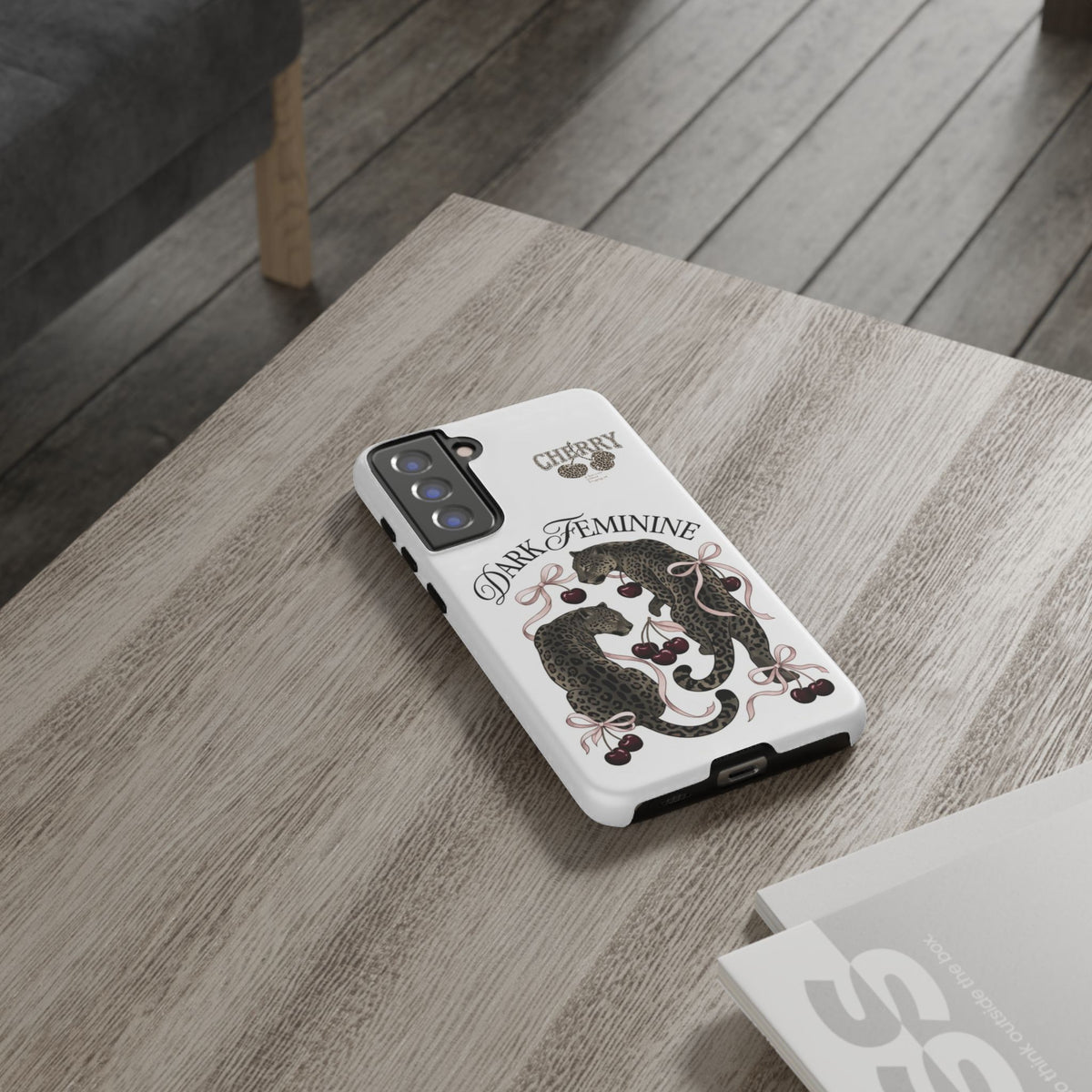 Dark Feminine Cherry Leopard Phone Case
