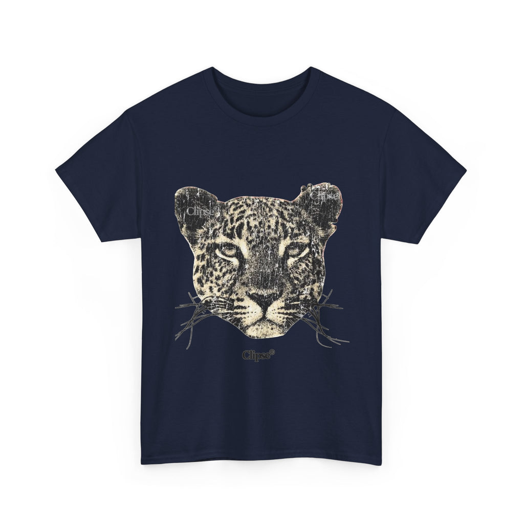 Leopard Face Graphic Tee — Vintage Animal Print T-Shirt