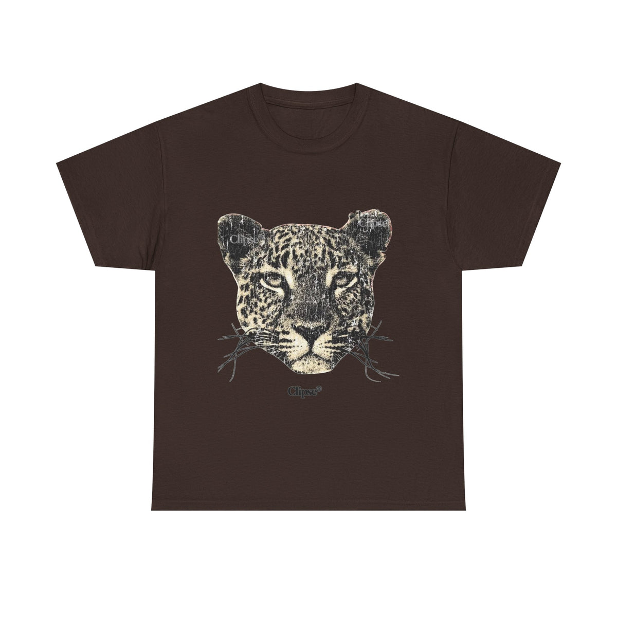Leopard Face Graphic Tee — Vintage Animal Print T-Shirt