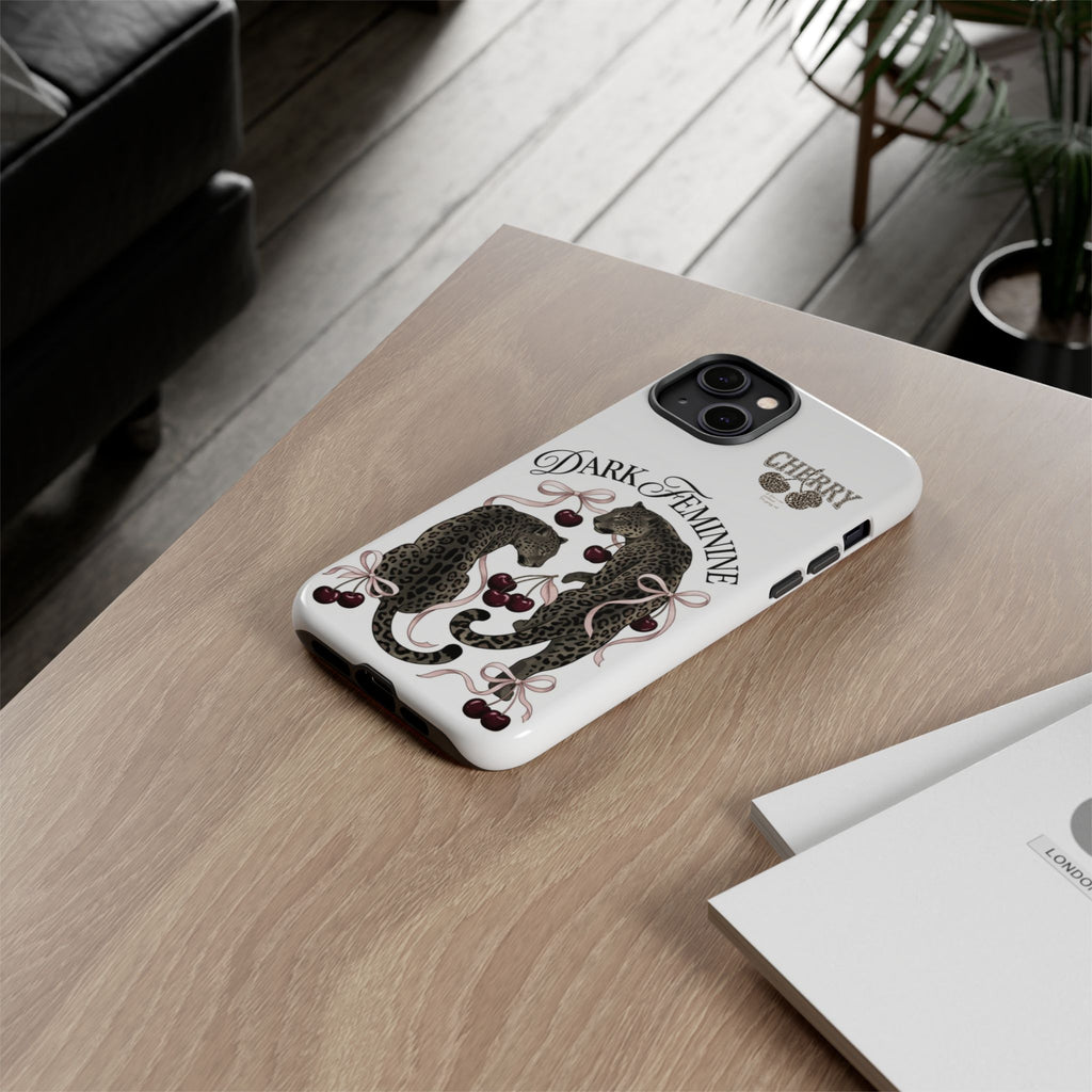 Dark Feminine Cherry Leopard Phone Case