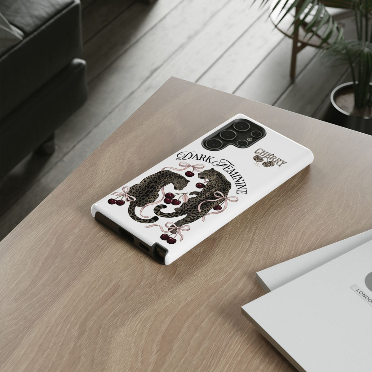 Dark Feminine Cherry Leopard Phone Case