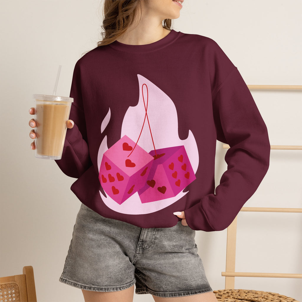 Moonlit Roses Crewneck Sweatshirt — Mystic Night Cat Floral Design