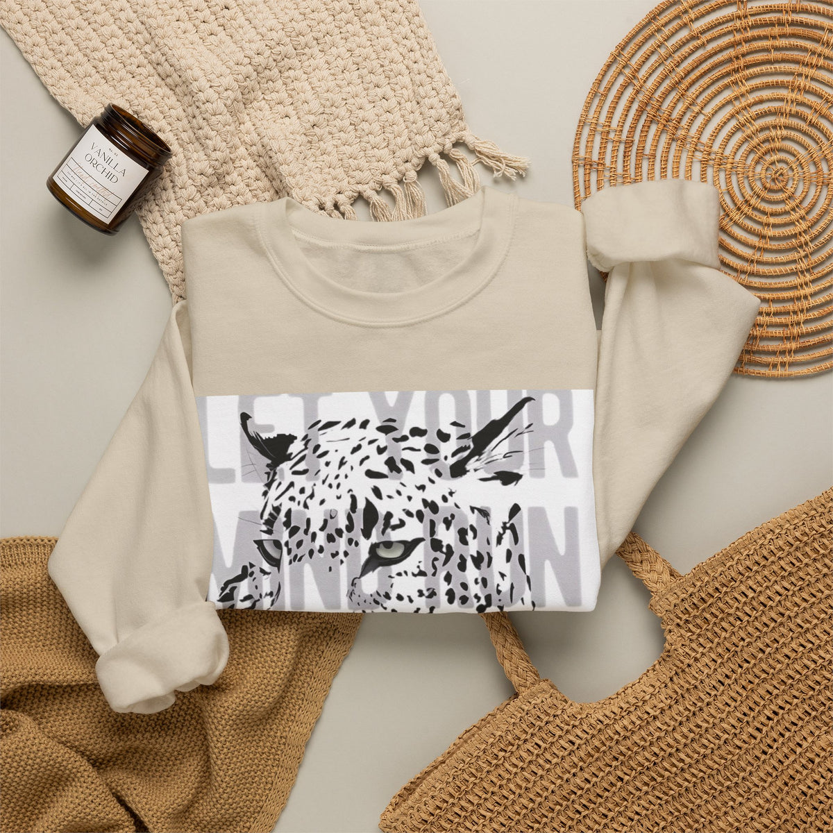 Crewneck Sweatshirt - 'Love Needs Farming' Floral Graphic