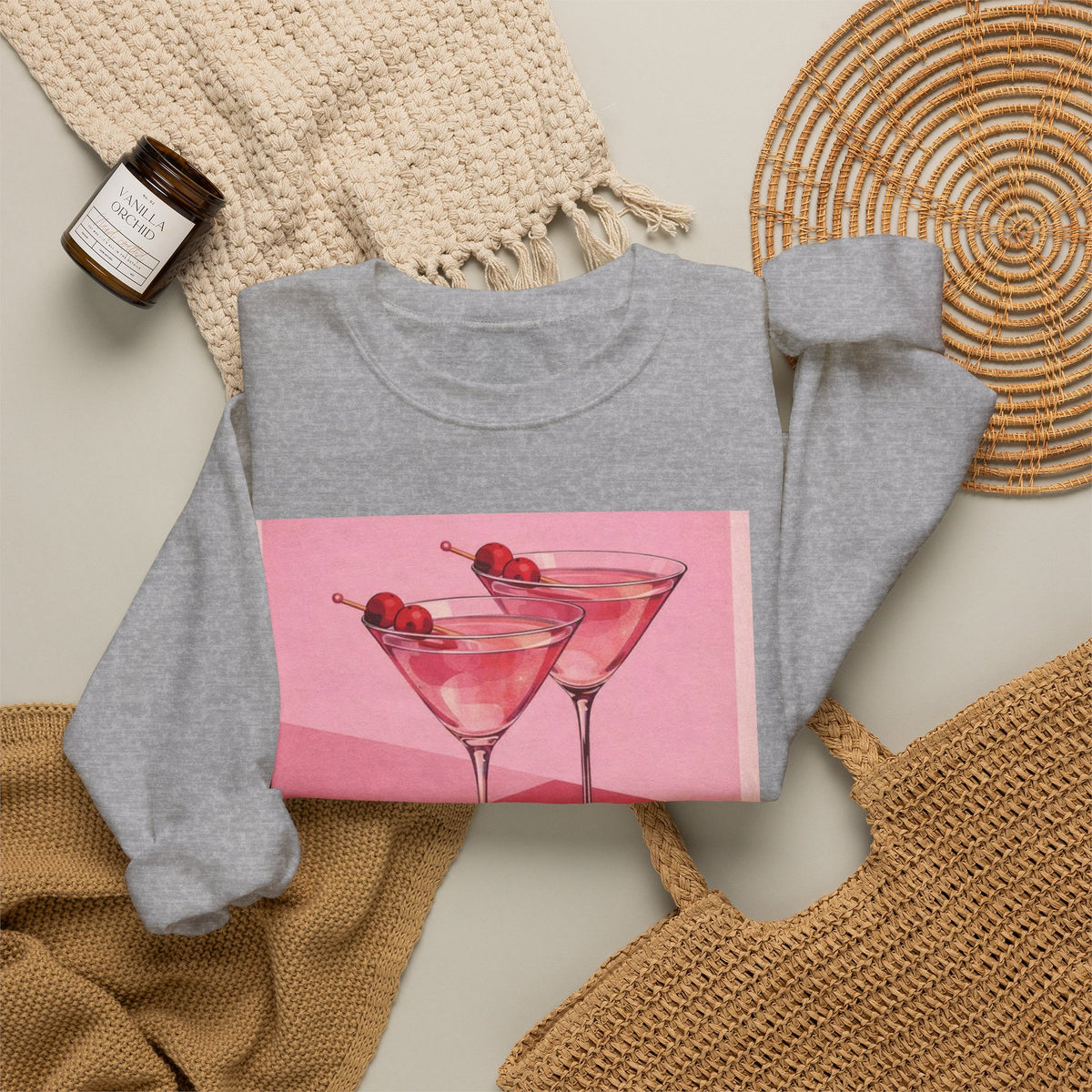 Leopard Cocktail Crewneck Sweatshirt
