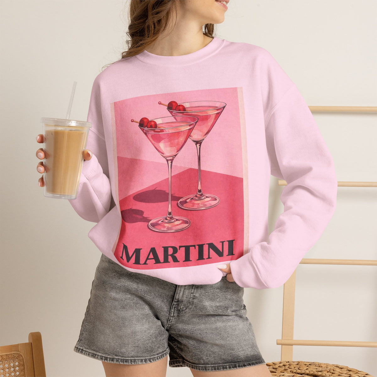 Leopard Cocktail Crewneck Sweatshirt