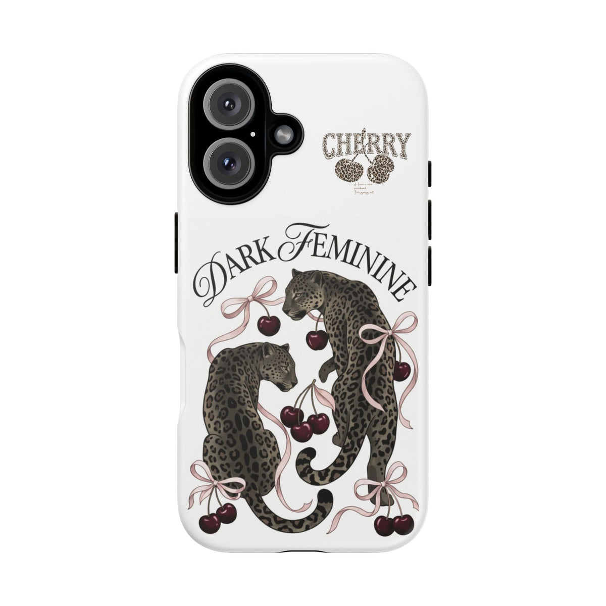 Dark Feminine Cherry Leopard Phone Case