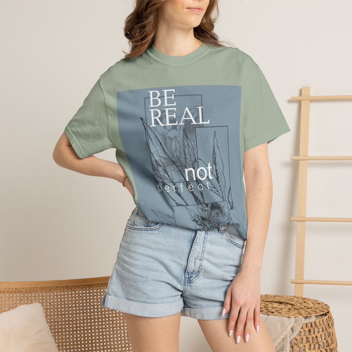 Be Real Not Perfect Floral T-Shirt
