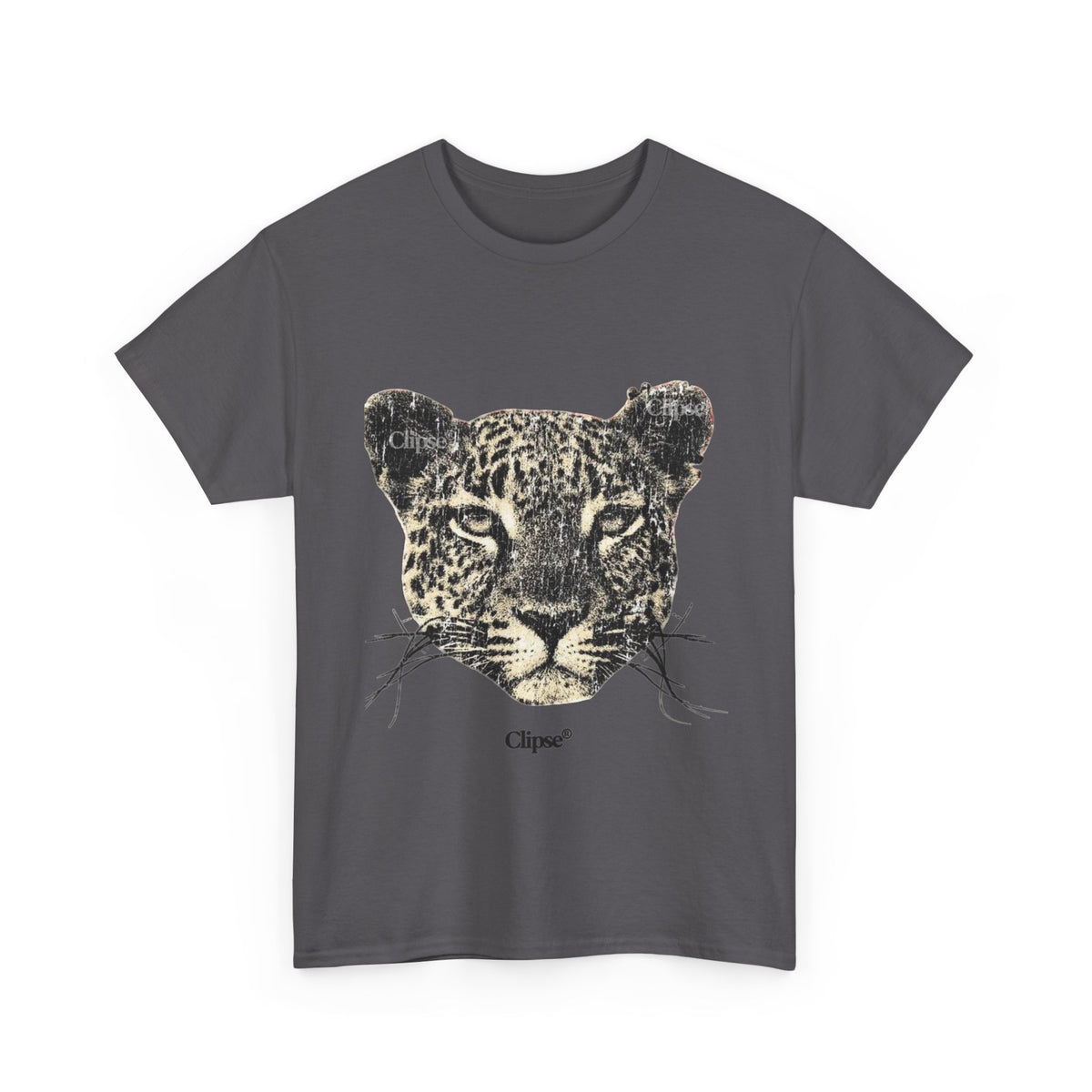 Leopard Face Graphic Tee — Vintage Animal Print T-Shirt