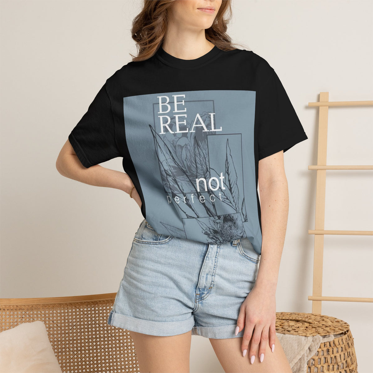 Be Real Not Perfect Floral T-Shirt