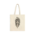 Canvas Tote Bag — Boho Floral Woman Illustration Tote